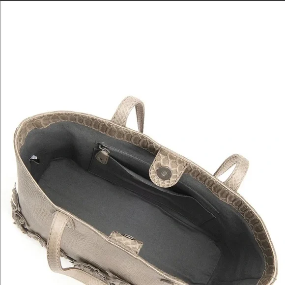 New Frye Mellisa Floral Snake Embossed Leather Bag
